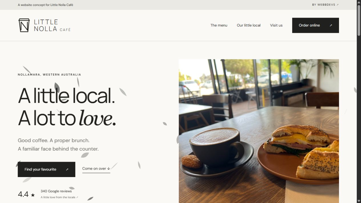 Little Nolla Café website concept — click to explore